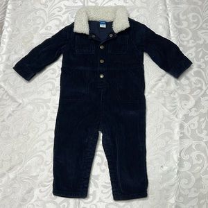 Blue Old Navy baby Corduroy coveralls Romper